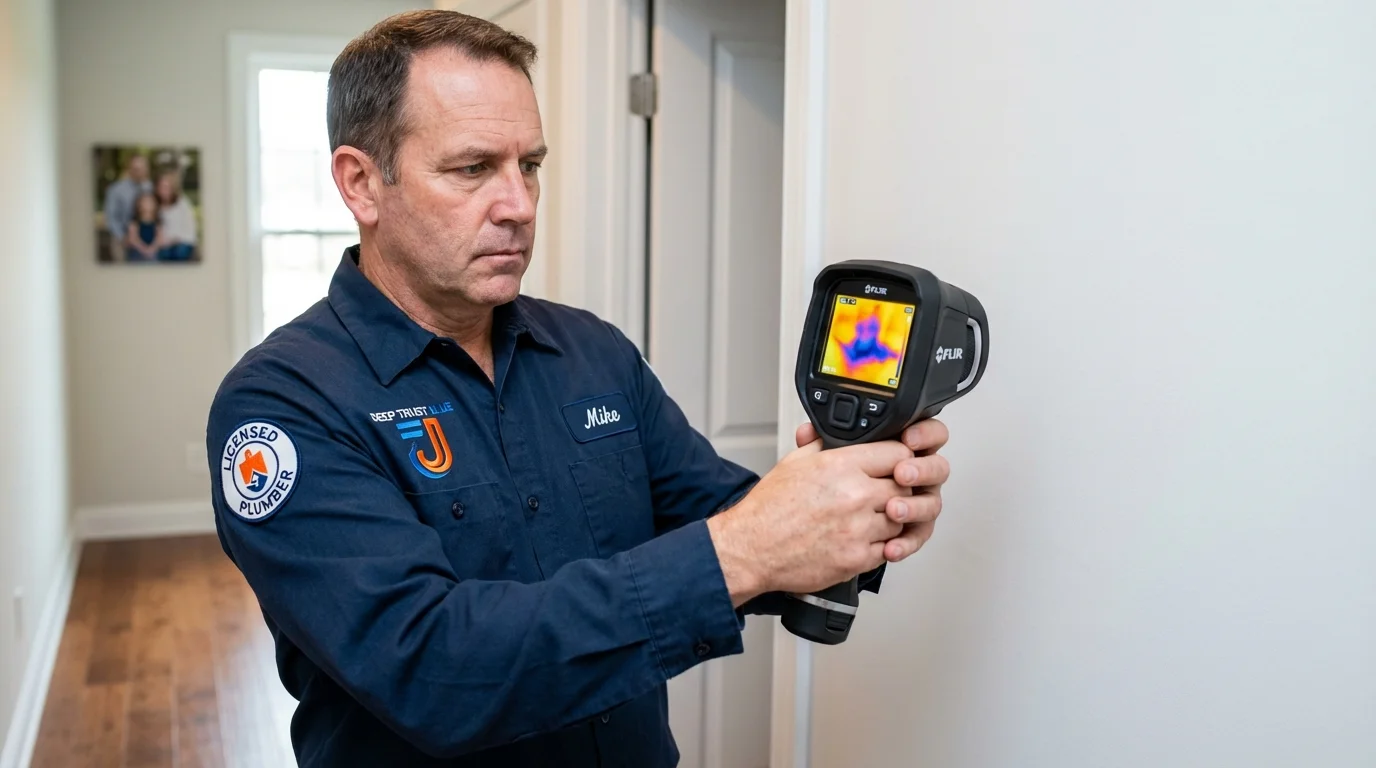 Thermal imaging leak detection by Johns Plumbing LLC in Cabot